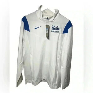 RARE Nike UCLA BRUINS UNC Official 1/4 Zip White On Field Jacket M